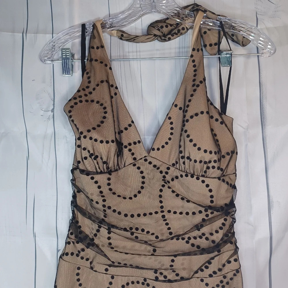 Ruby Rox Y2K Whimsigoth Halter Style Dress With Lace Overlay - Picture 2 of 9